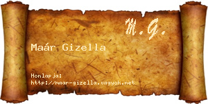 Maár Gizella névjegykártya