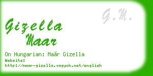 gizella maar business card