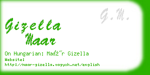 gizella maar business card